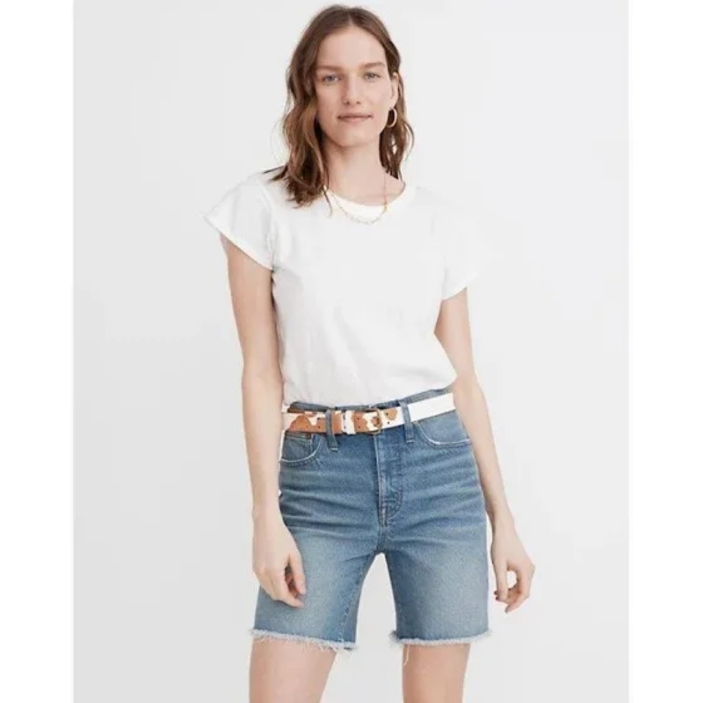 Madewell High-Rise Denim Mid-Length Shorts